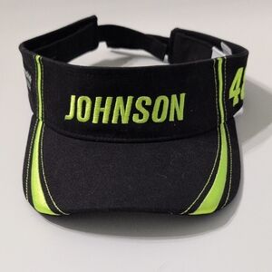 Johnson Black and Green Men's Visor Hat